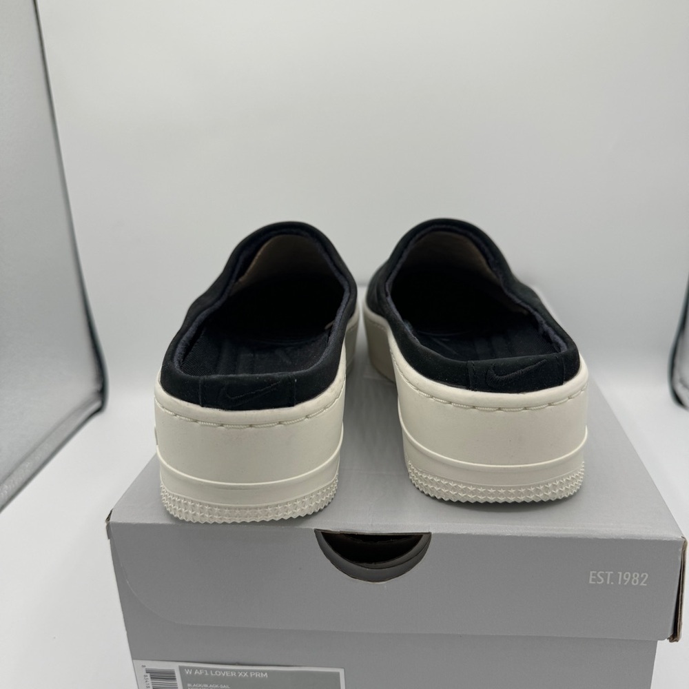 NWT Nike Air Force 1 Lover XX Black Suede Leather Slip On Mule Platform Sneakers - Picture 10 of 16